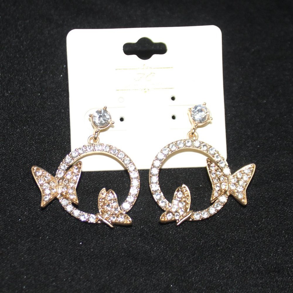 NWT Butterfly Loop Earrings - Picture 8 of 9